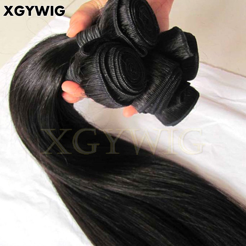 8"-40" Stock cheap factory price silky straight natural color 100% Brazilian virgin remy bundles human hair extensions