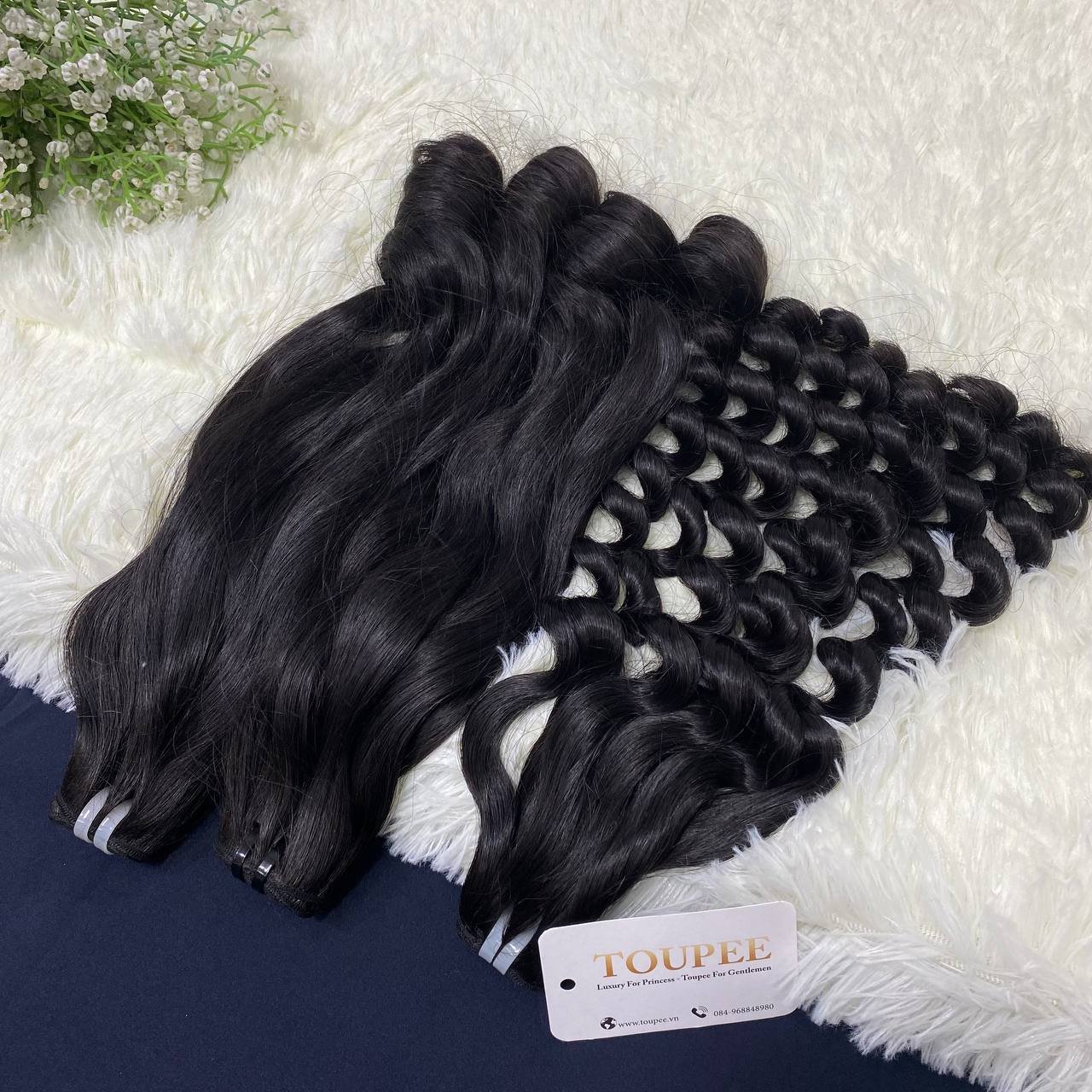 100% Vietnamese Virgin Raw Human Hair Remy Natural Straight Donor Hair Wholesales Vietnam Bouncy Curly Super Double Drawn