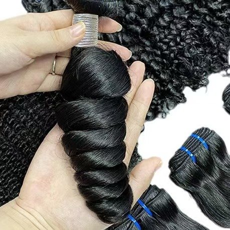 100% Raw Unprocessed Virgin Cuticle Aligned Human Hair Extensions,Peruvian Bulk Hair Loose Wave Bundles With Lace Closure