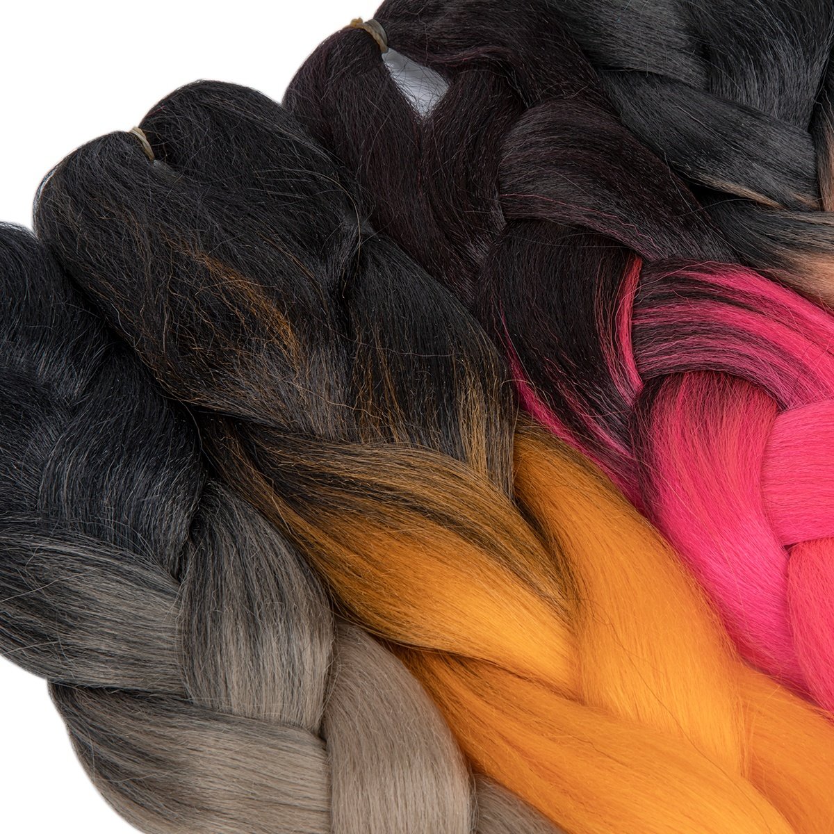 24in 100G Pre Stretched Afro Twist Jumbo Ombre Braiding Hair Extensions Ponytail Wig Braid Crotchet Braids for African Hair