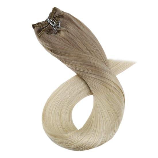grade 12A human natural russian clip in hair extensions
