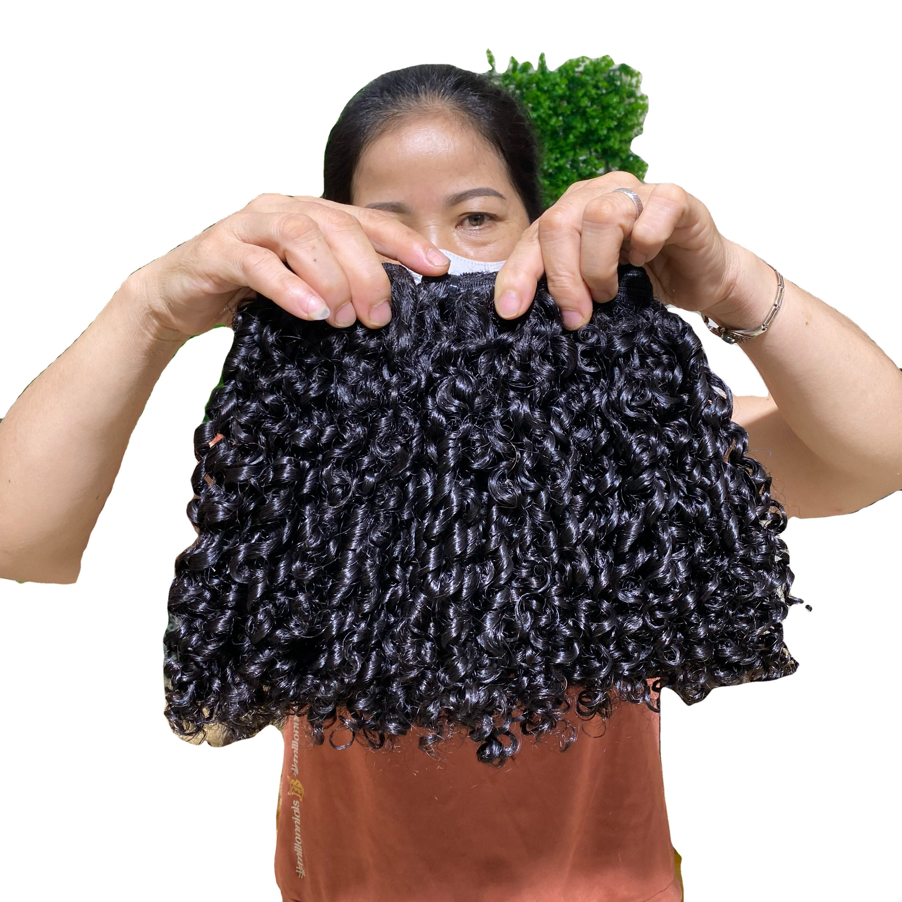 Super Double Drawn Vietnamese Hair Fumi Curls Hair Bundles With Closure Vietnamese Fumi Pixie Curls raw hair