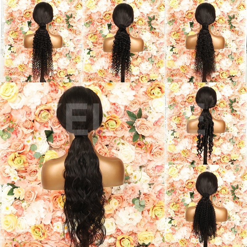 High Ponytail Natural Color Body Wave Cuticle Aligned Virgin Hair Bundles 100% Unprocessed Brazilian Human Hair Extension