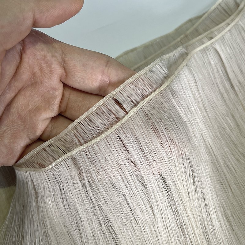 Invisible Russian Thin Genius Weft 100% Human Hair Weft Thick Ends Genius Weft Human Hair Extension