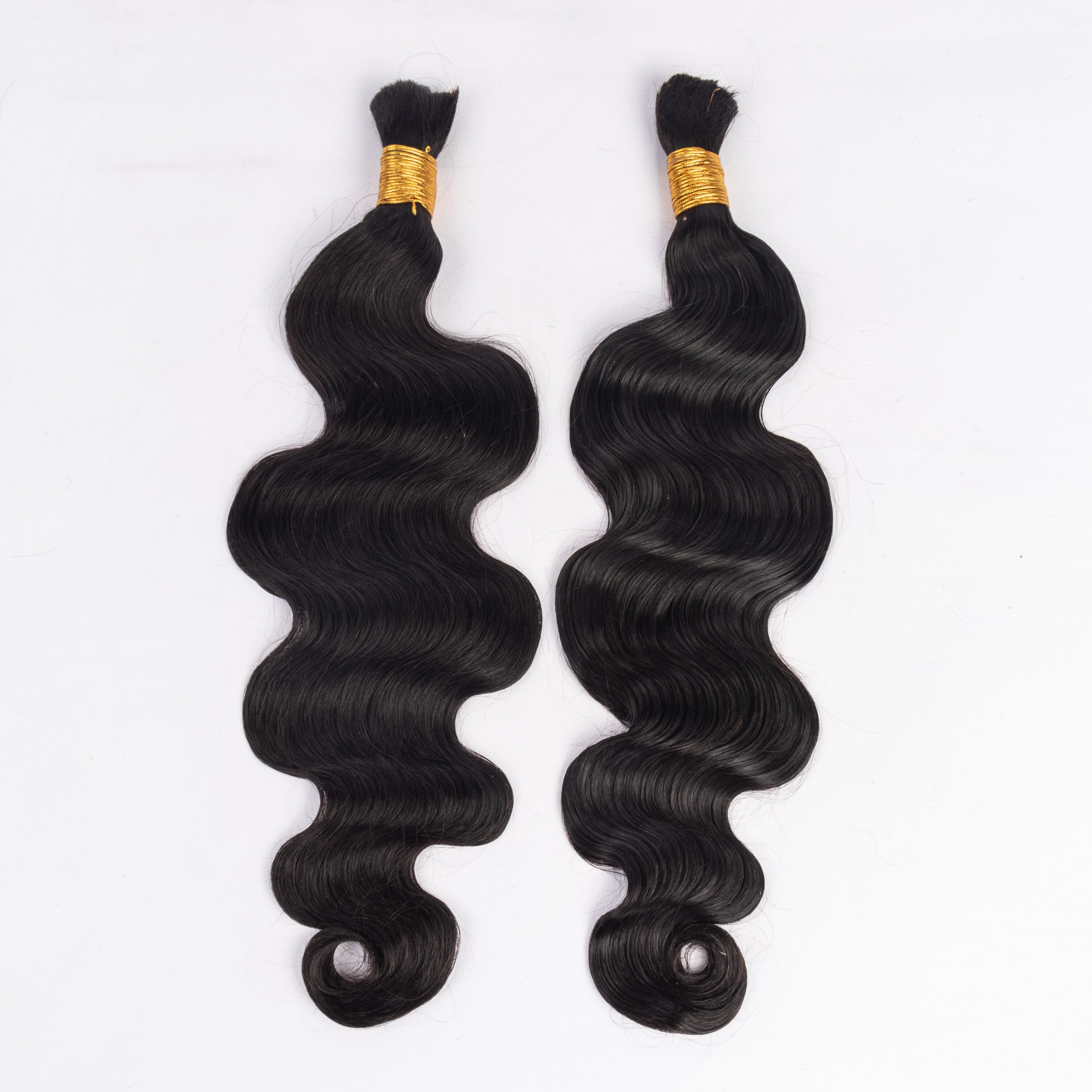 Hot Selling In 2024 100% Virgin Human Hair Deep Wave Texture Customized Bundles No Weft For Braiding