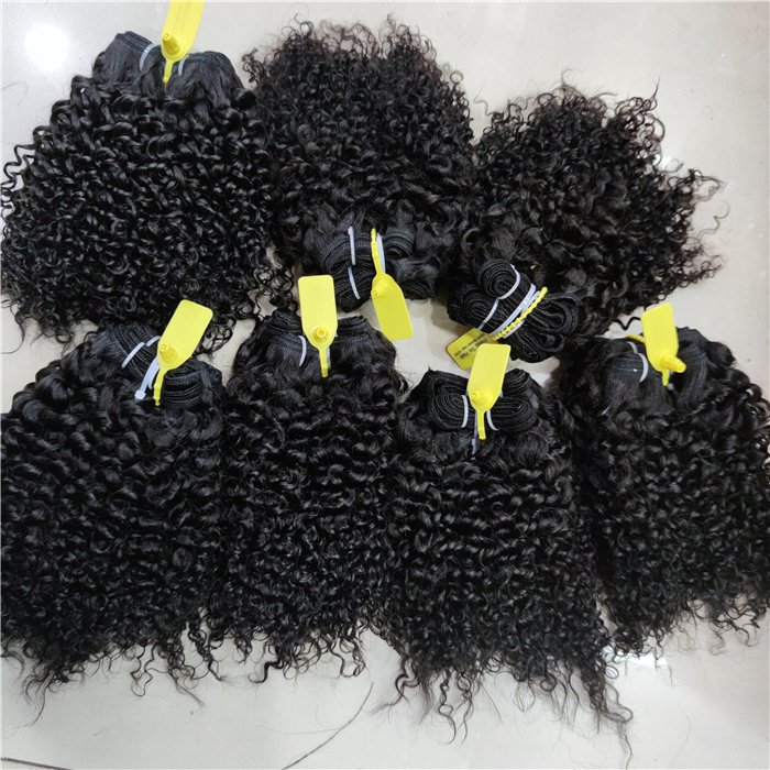Letsfly Wholesale Natural Color Kinky Curly Brazilian Hair Bundles 100%Raw Unprocessed Virgin Human Hair Extension
