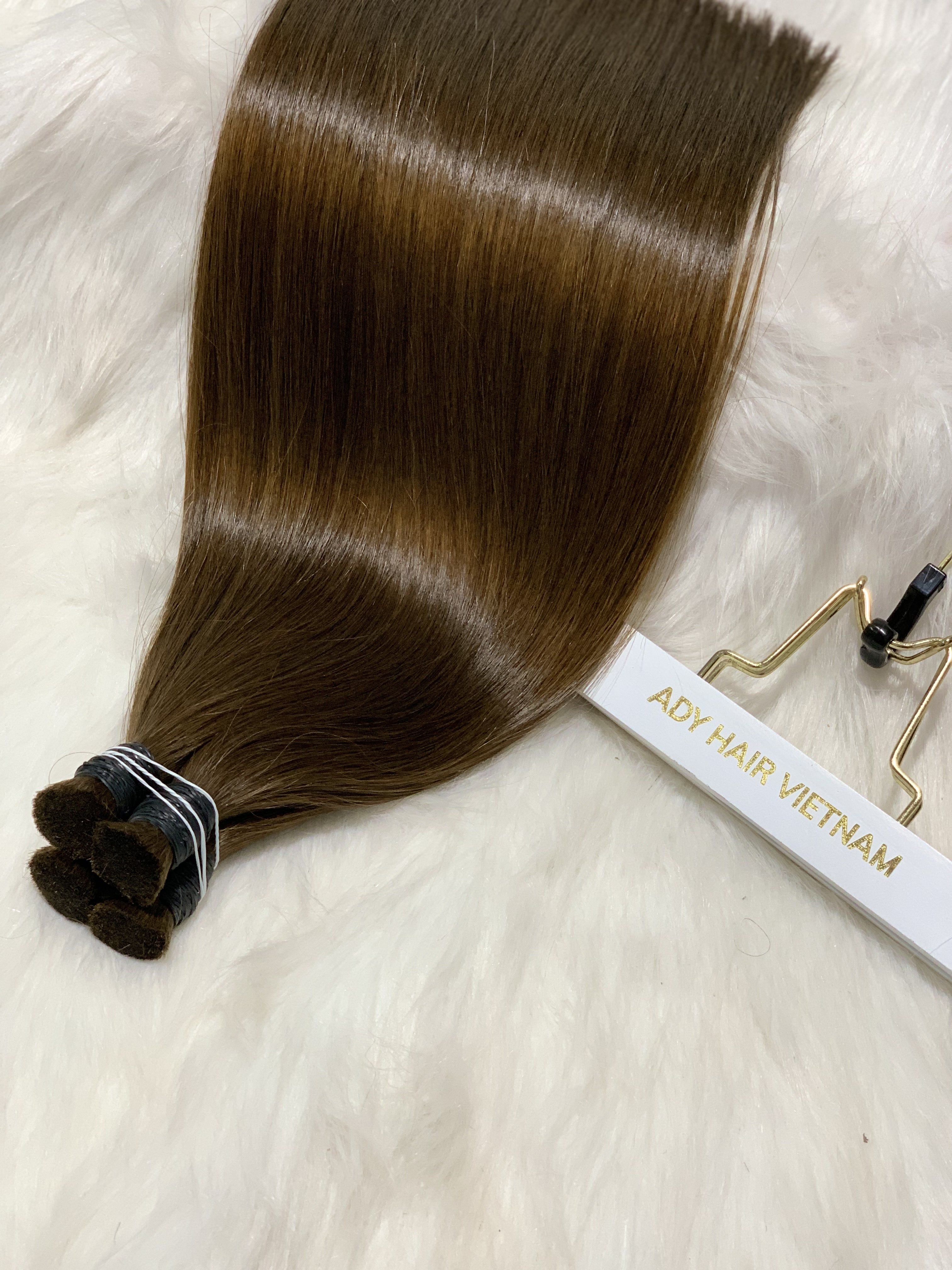 Raw Unprocessed Vietnamese Virgin Human Hair Extensions Cuticle Aligned Baby Thin Hair Natural Color Super Smooth Shiny Silky