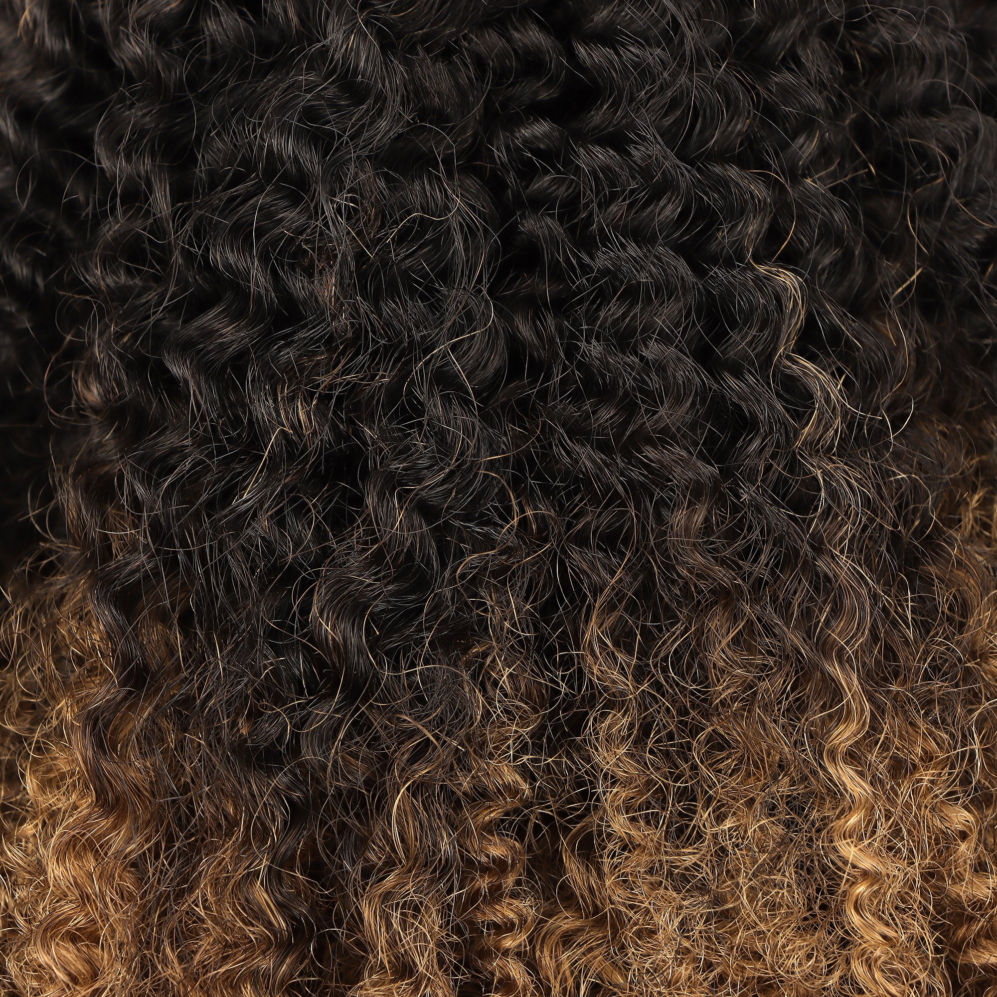 Orientfahsion 1B/27 Afro Kinky Hair Bulk 4C 100g Braiding Extensions Brazilian Curly Bulk Human Hair for Braids & Twist