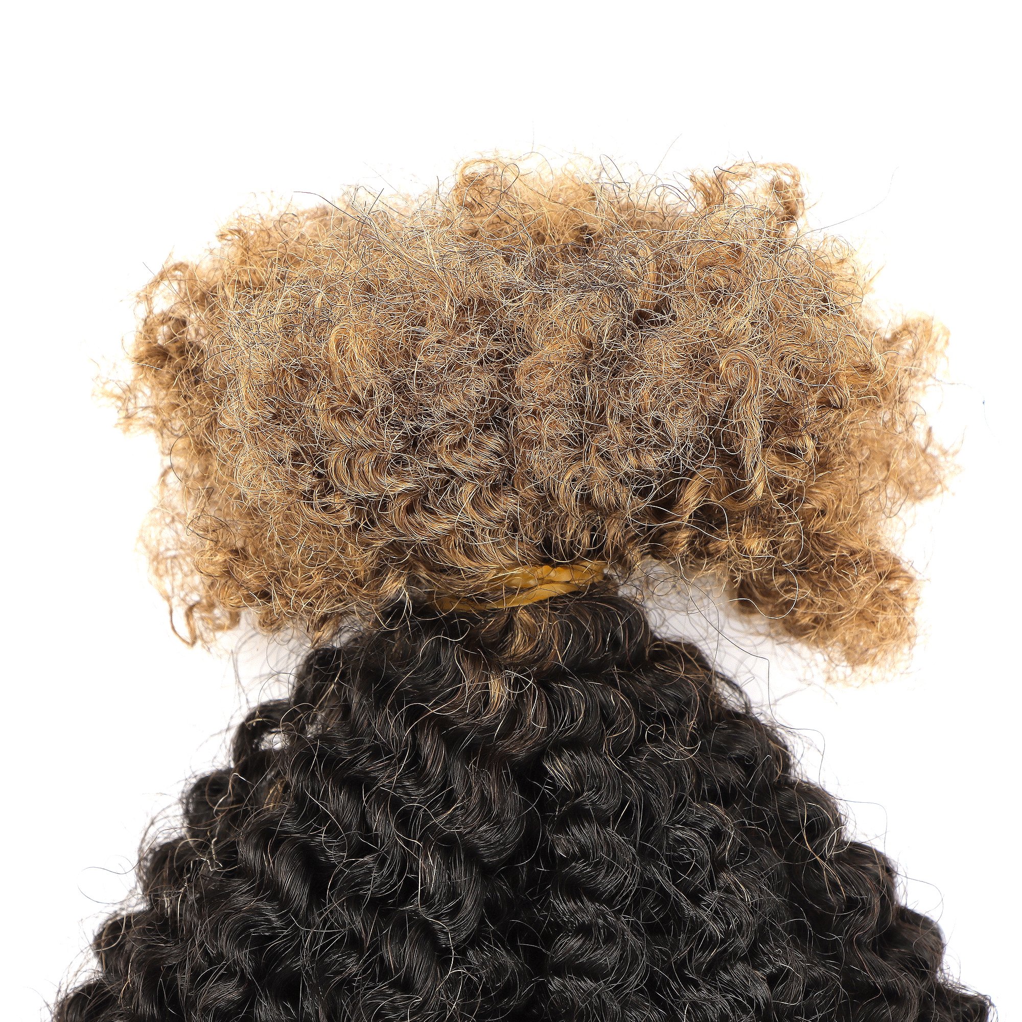 Orientfahsion 1B/27 Afro Kinky Hair Bulk 4C 100g Braiding Extensions Brazilian Curly Bulk Human Hair for Braids & Twist