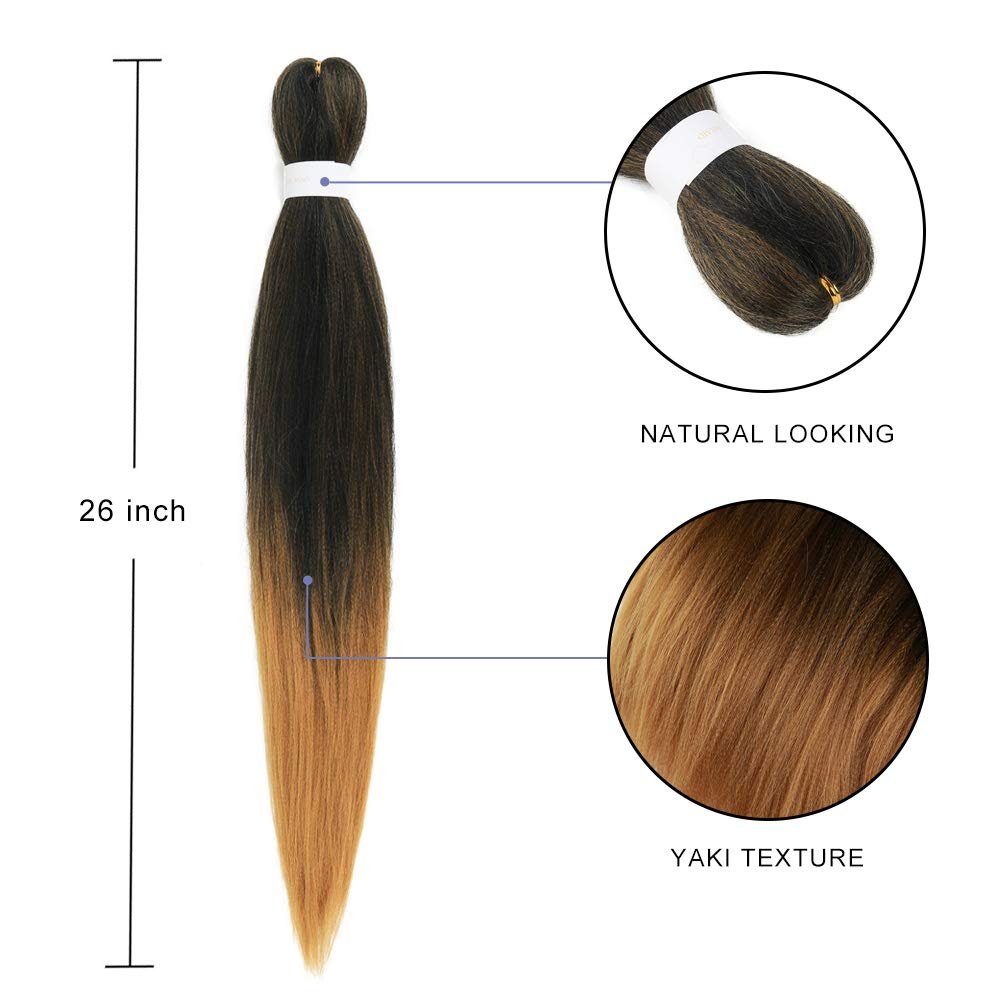 Pre Stretched 26" Synthetic Hair Extension Jumbo Braids Hair For Crochet Passion Twist Hair