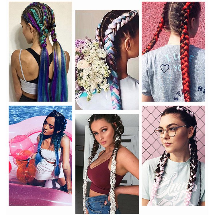 Pre Stretched 26" Synthetic Hair Extension Jumbo Braids Hair For Crochet Passion Twist Hair