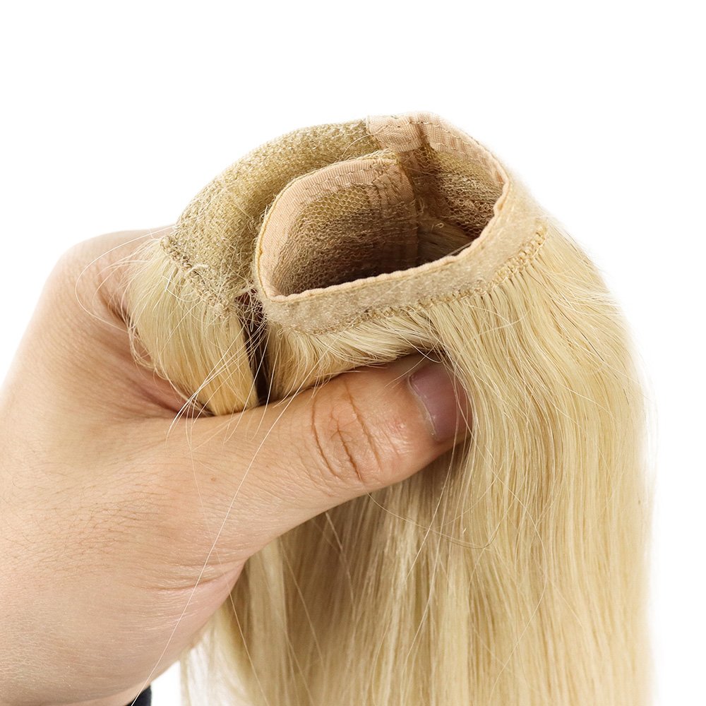100% brazilian ponytail Human Hair Double Drawn raw virgin cuticle aligned hair wrap around ponytail human hair extension