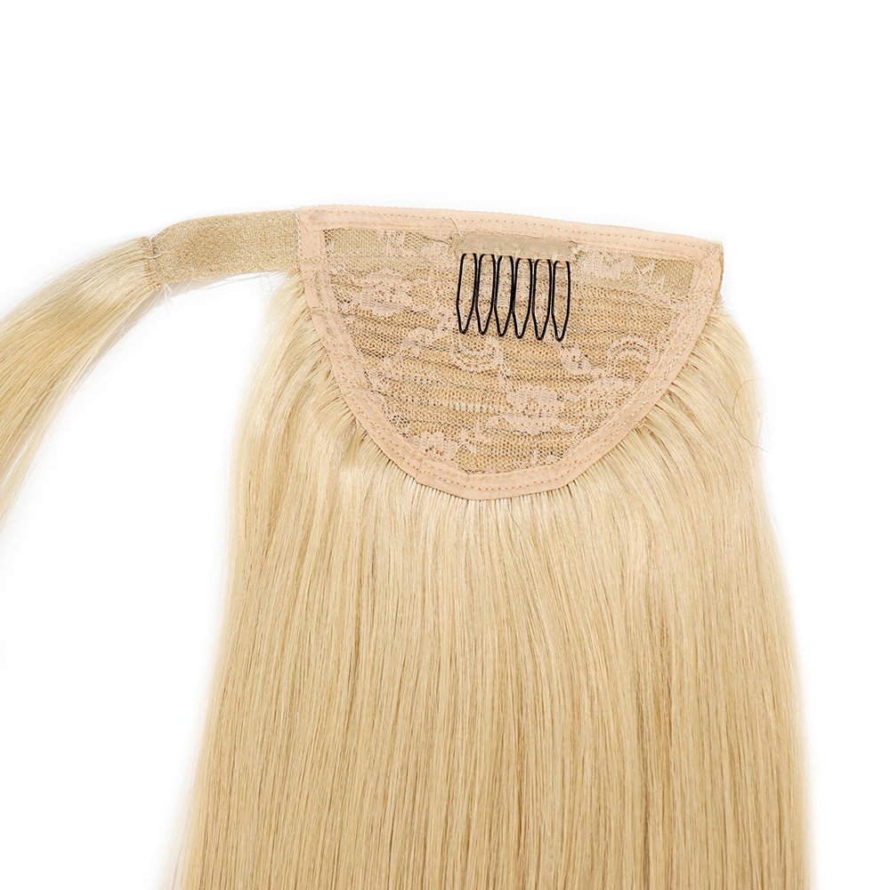 100% brazilian ponytail Human Hair Double Drawn raw virgin cuticle aligned hair wrap around ponytail human hair extension