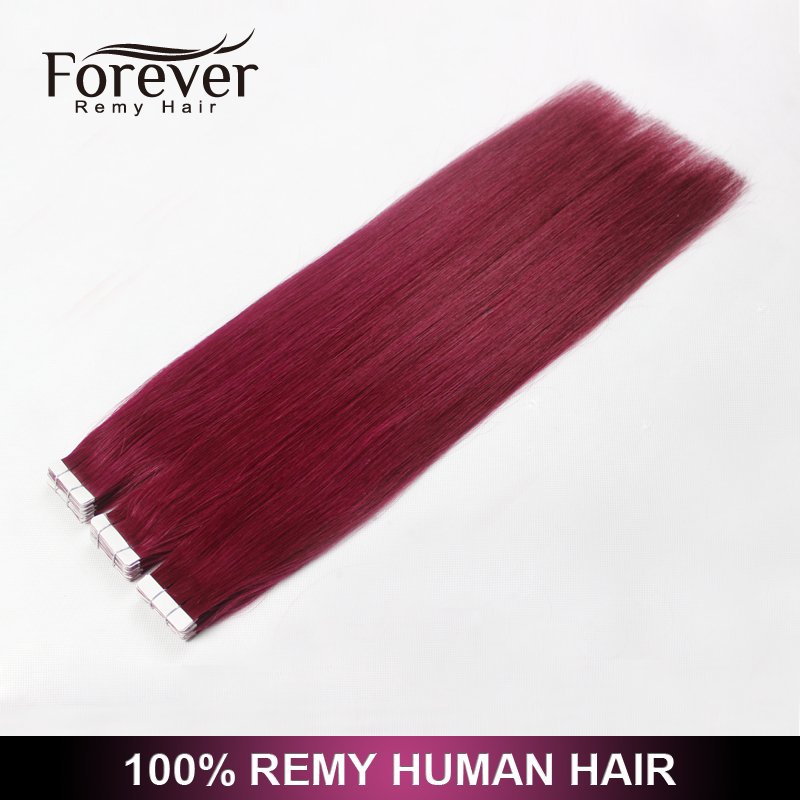 Double Drawn Real Remy Skin Weft Wholesale Tape In Hair Extensions Russian Hair Extensions