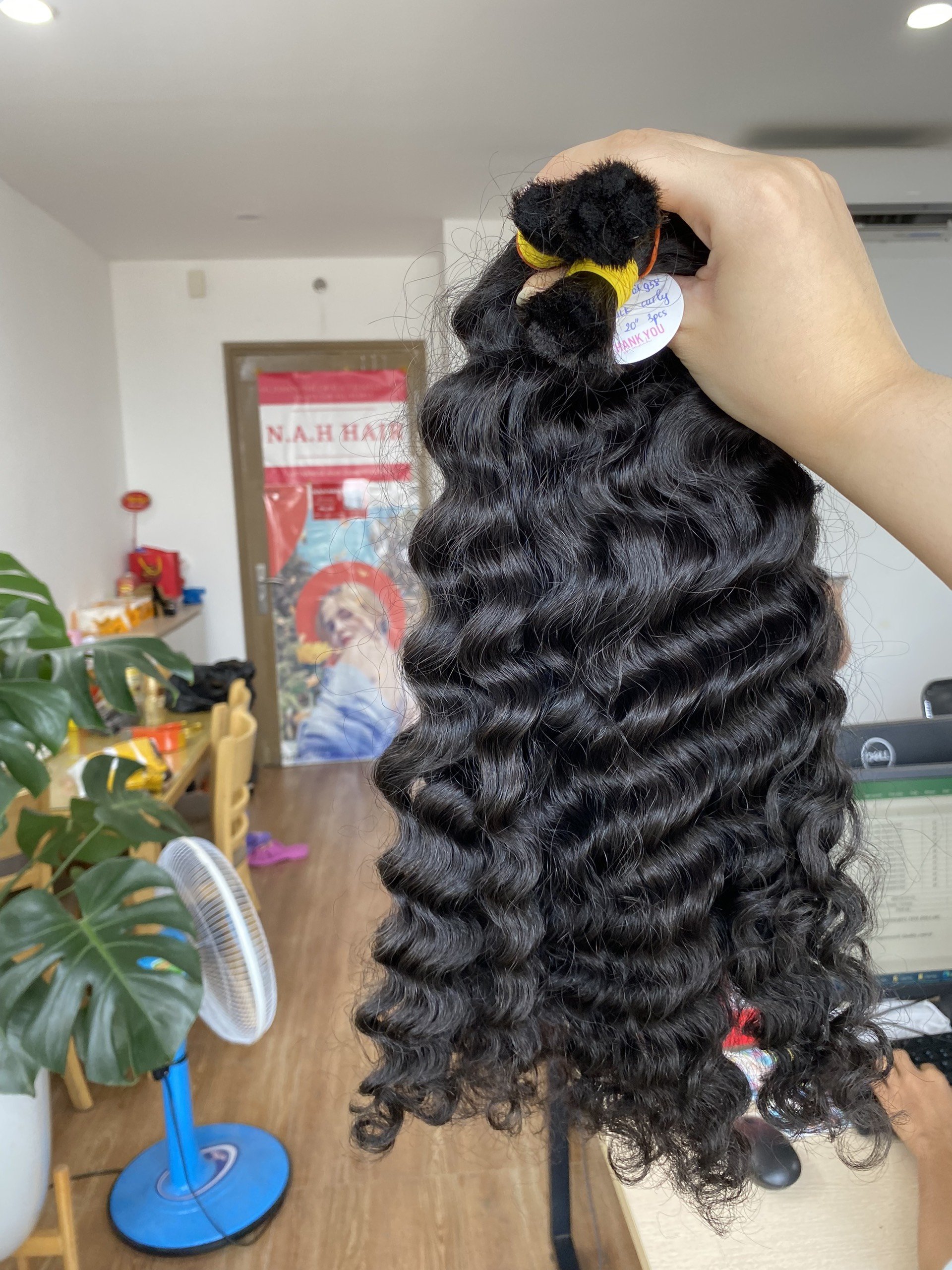 Cambodian Deep Kinky Curly Hair Bulk Weft Human Hair Extensions For Braiding No Weft Braids Extensions Bundles For Women