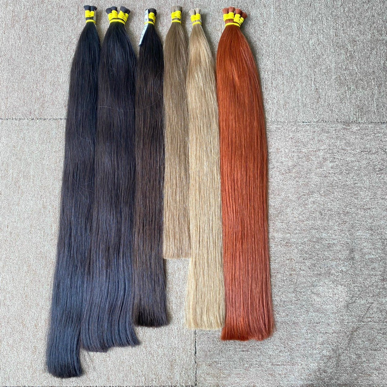 Blonde Human Hair Extensions Extensiones Cabello Natural Russian Remy Virgin Raw Bulk Human Hair