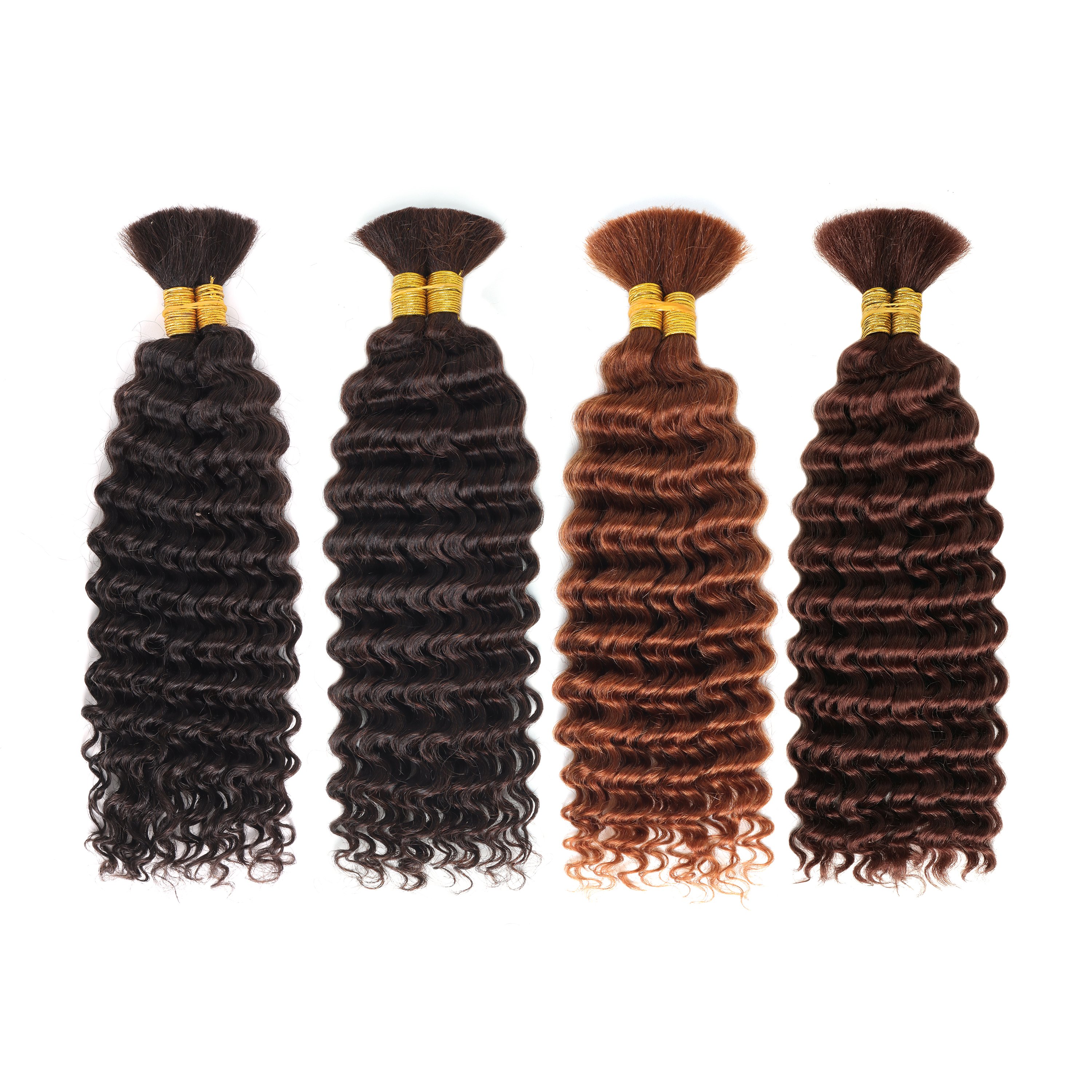 10A Brazilian Virgin Curly 50g Deep Water Wave Bulk Hair Extensions Boho Braids Hair human for braiding hair bulk no weft