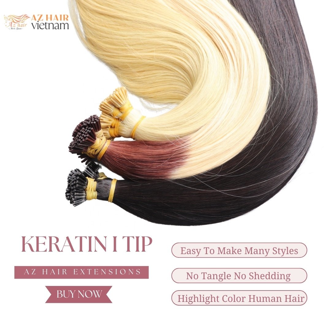 Top Quality 100% Human Keratin Hair Fast Shipping Customize Color SSD Virgin I Tip Hair Extensions