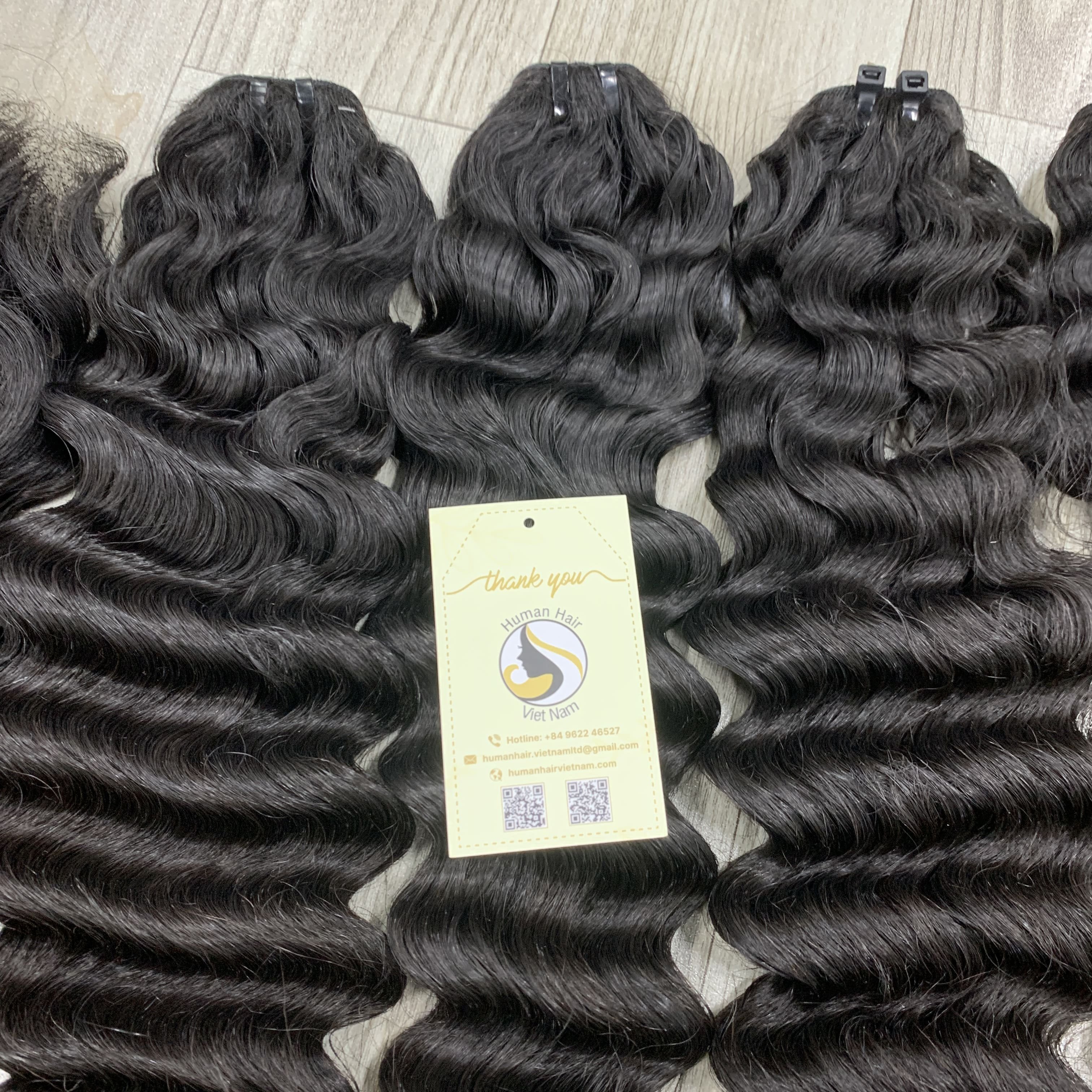 Unprocessed Virgin Cuticle Intact Hair Bundle Vendors Super Double Drawn Deep Wave Weft Raw Vietnamese Human Hair Extensions