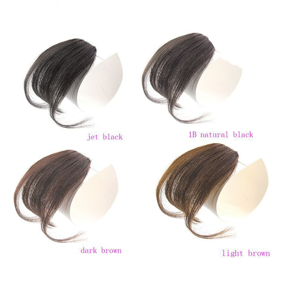 Human Hair Extension Neat Women Hair Pieces Different Color Bangs Fringe Clip in Hair Extensions
