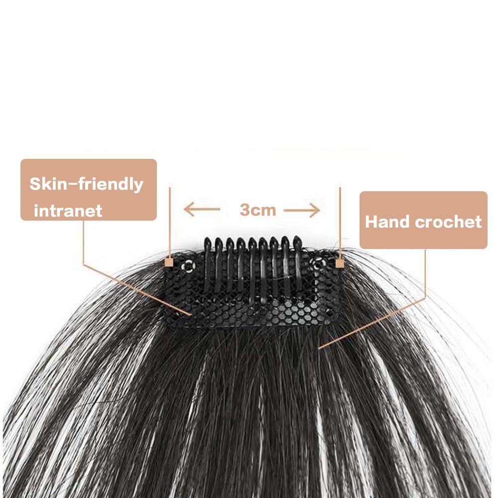 Human Hair Extension Neat Women Hair Pieces Different Color Bangs Fringe Clip in Hair Extensions