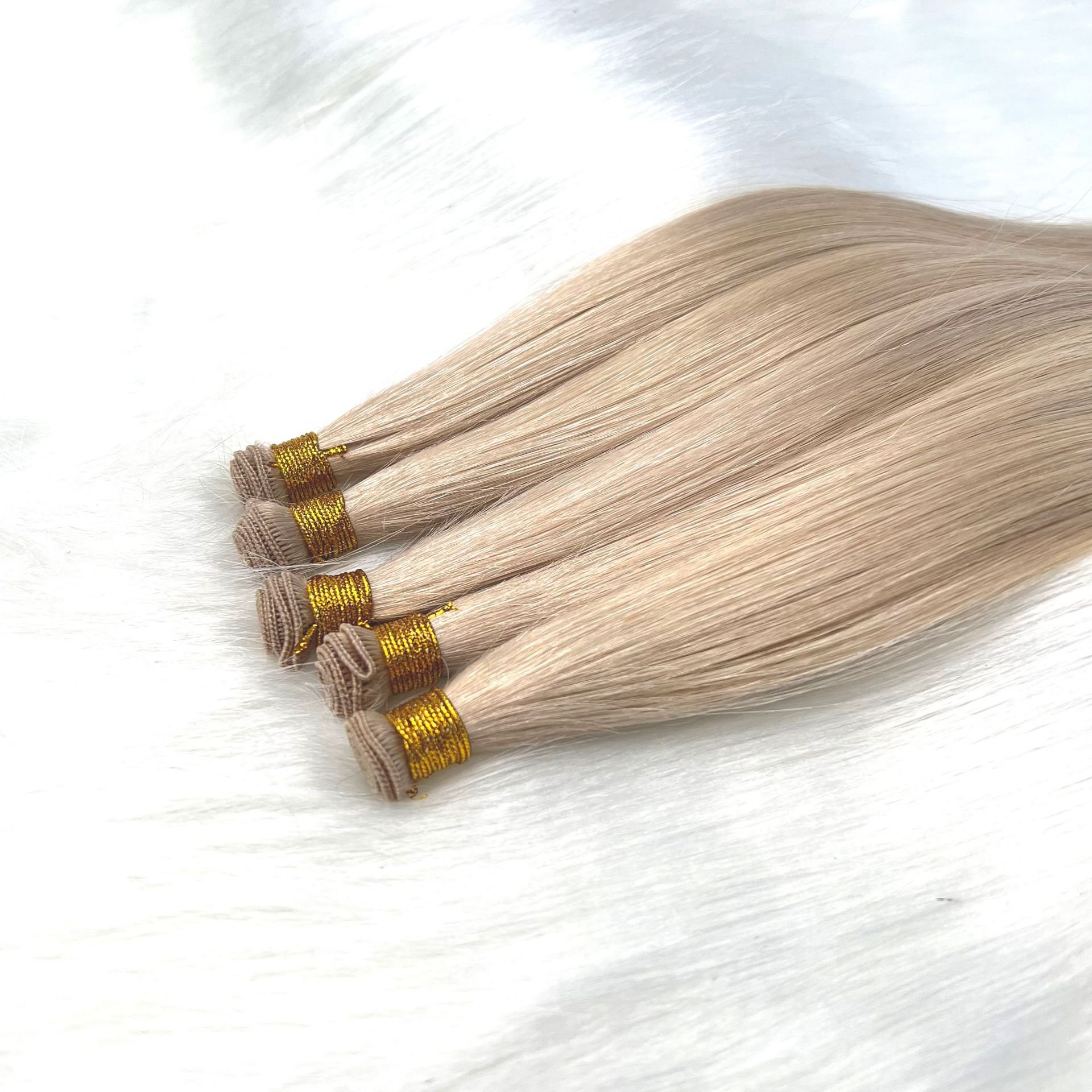 2024 New Trendy Human Hair 100g Bundles Cuticle Intact Hand Tied Weft Human Hair Russian Tape In Hair Extensions