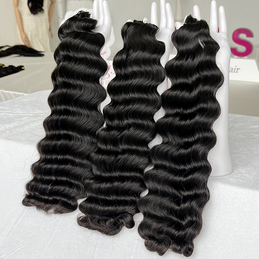 Deep Wave Tape In Human Hair Extensions Black Women 100g Brazilian Virgin Hair Tape Ins Extensions