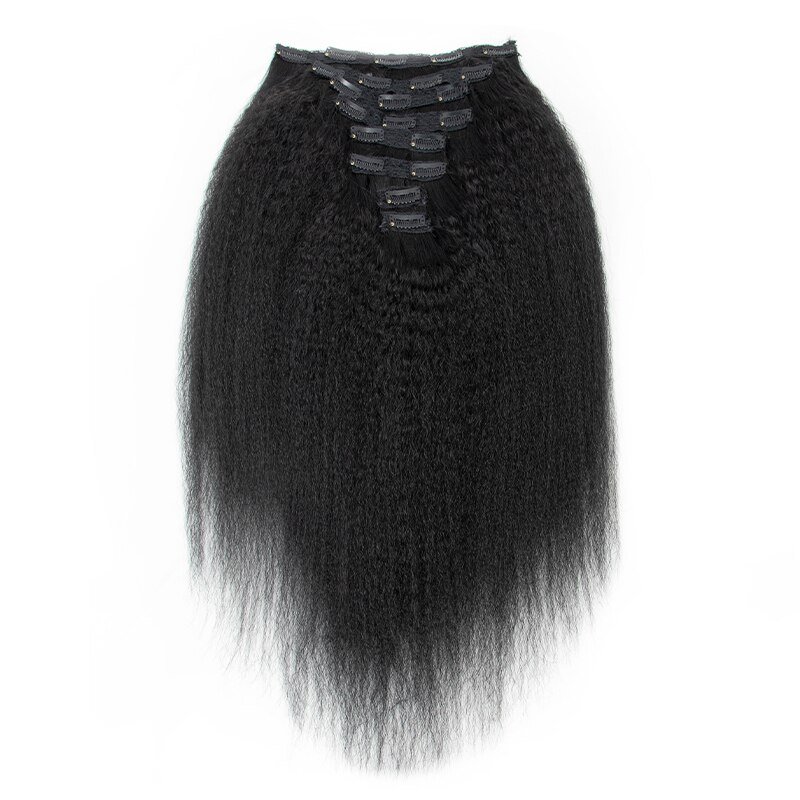wholesale Brazilian PU Invisible Lace Clip in human hair extension Straight 100% Remy Hair Clip In Natural Human Hair Extension