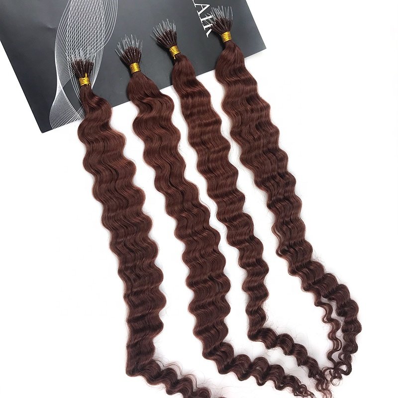 Pre-Bonded Stick Elastic Band Human Hair Extensions Brazilian Human Hair Extension Elastic Thread For Thread For Hair Extensions