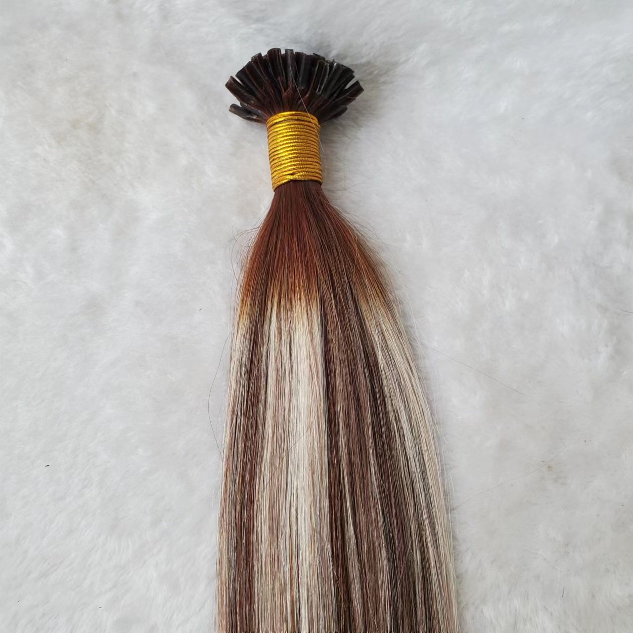 Hot selling High Grade Double Drawn human hair straight highlight color Customized for thinning hair women U Tip Hair Extension
