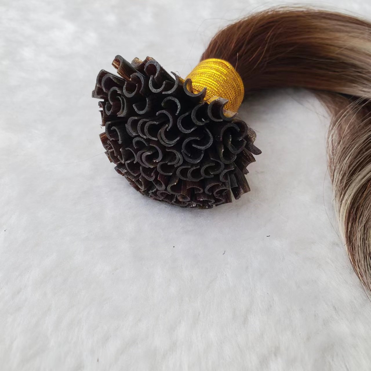 Hot selling High Grade Double Drawn human hair straight highlight color Customized for thinning hair women U Tip Hair Extension
