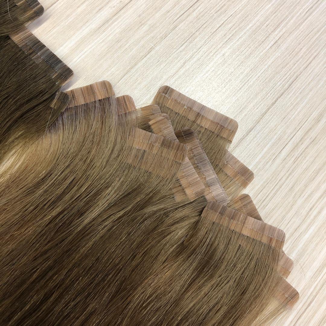 Virgin Remy Bulk Extension Hair Slim Sticker Tape In Hair Extension