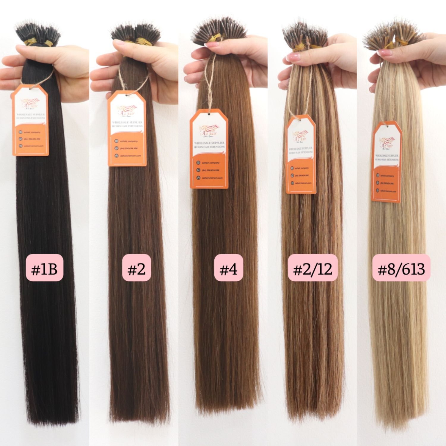 Raw Virgin Hair Keratin Nano Tip Hair Extensions Thick Ends 100% Vietnamese Hair Supplier Cheap Price