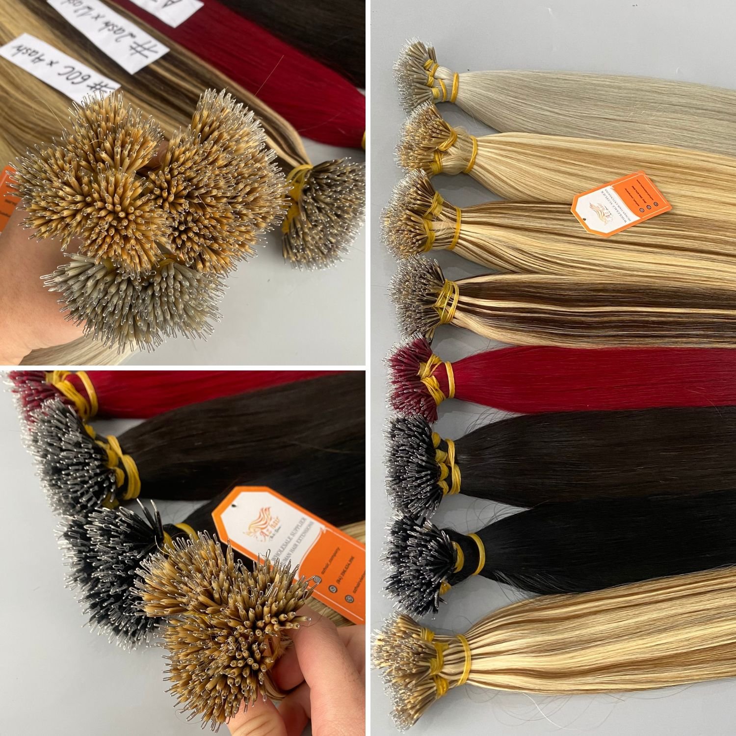 Raw Virgin Hair Keratin Nano Tip Hair Extensions Thick Ends 100% Vietnamese Hair Supplier Cheap Price