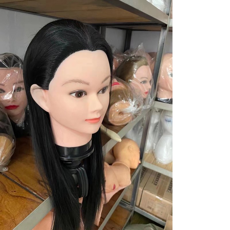 Factory Price Wholesale Hairdressing Mannequin Head Simulation Doll Hairstyle Hairdressing Model Head Up-Do Braided Hair Makeup