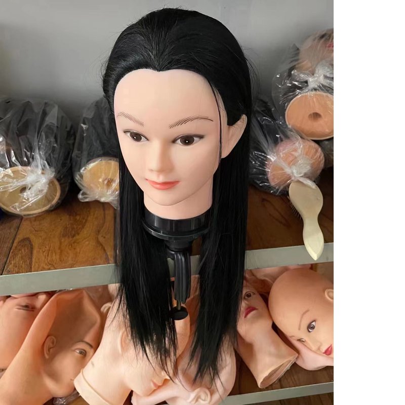 Factory Price Wholesale Hairdressing Mannequin Head Simulation Doll Hairstyle Hairdressing Model Head Up-Do Braided Hair Makeup