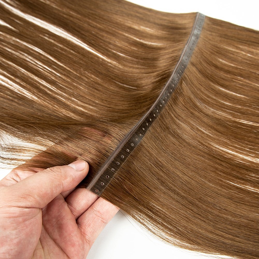 2024 New arrival highest quality xo cuticle seamless flat invisible hole pu skin weft weave human hair extensions