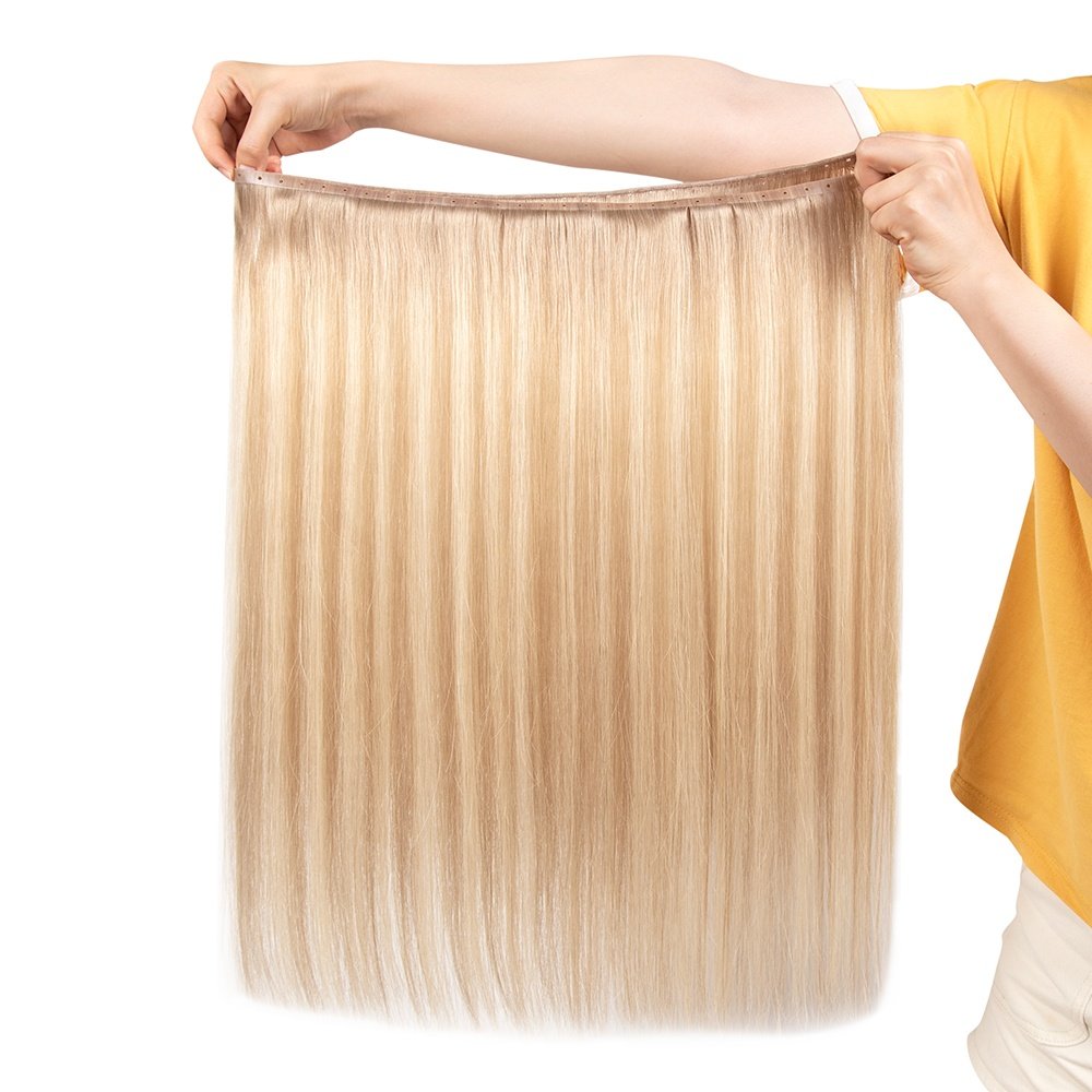 2024 New arrival highest quality xo cuticle seamless flat invisible hole pu skin weft weave human hair extensions