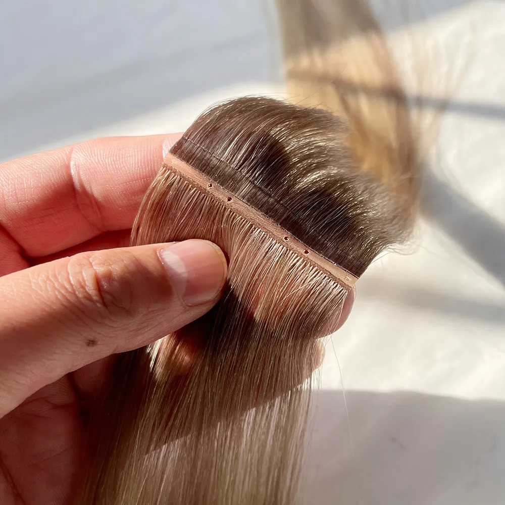 2024 New arrival highest quality xo cuticle seamless flat invisible hole pu skin weft weave human hair extensions