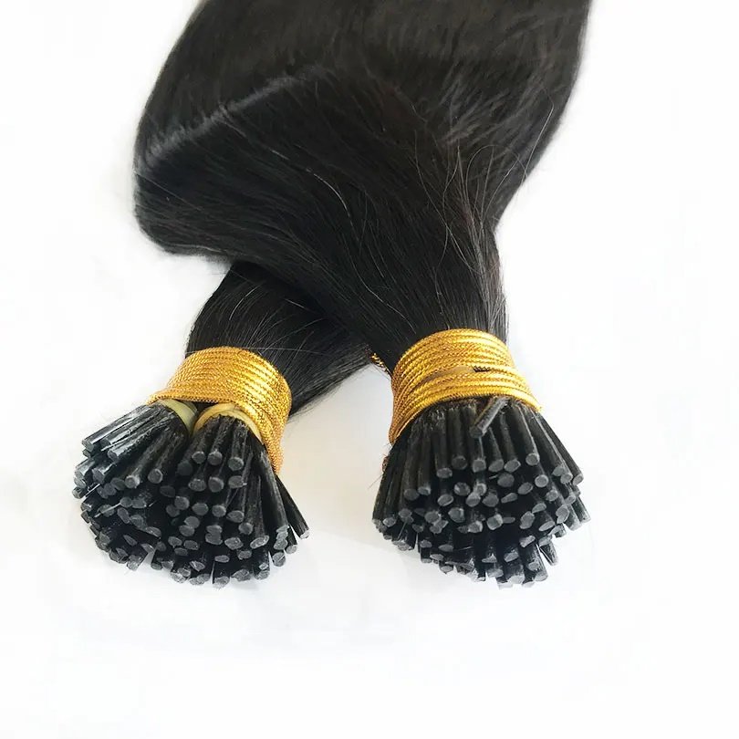 Wholesale High Quality Water Wave Virgin Hair Weave Bundles Pre Bonded Microlinks Keratin Capsule I Tip Human Hair Extensions