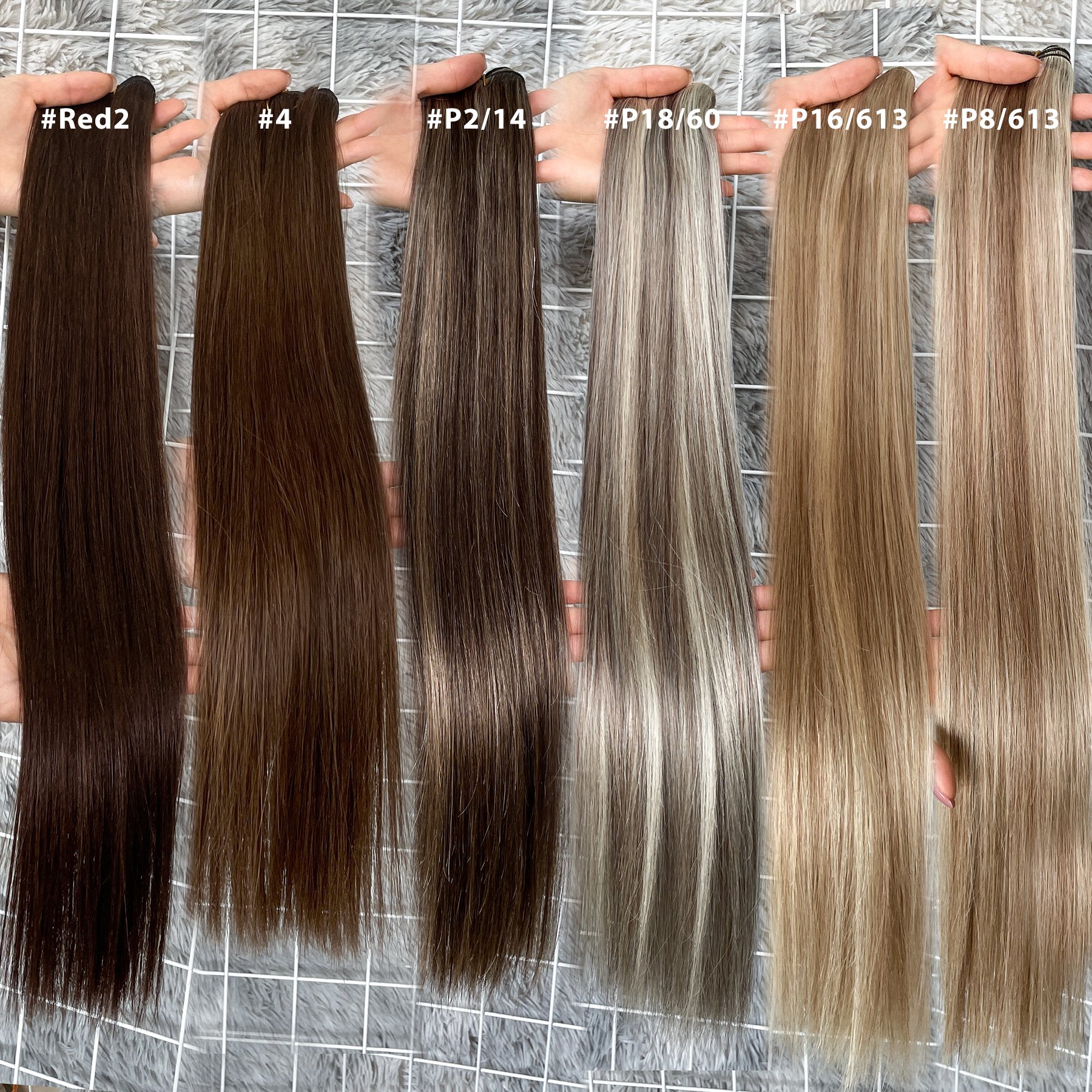 New Sew in Human Hair Extensions Double Drawn Weft Cuticle Intact Russian Hair Weft Wavy Natural Hair Extensions