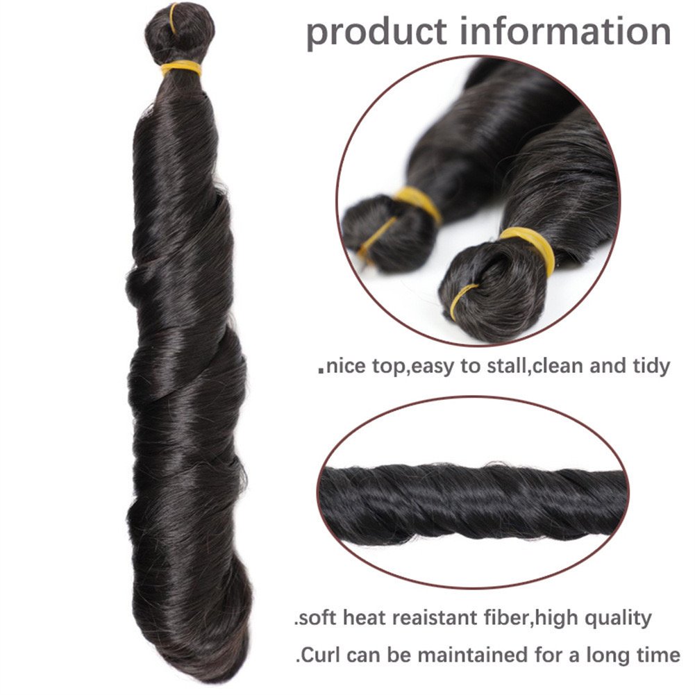 French Curly Braiding Hair for Box Braids Loose Wave Braiding Hair Crochet Spanish Curly Spiral Synt Hair Extensions for Women