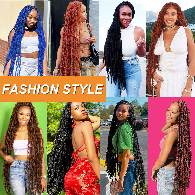 Synthetic Butterfly Crochet Hair Extensions Bohemian butterfly loc crochet hair 12-18" distressed butterfly locs