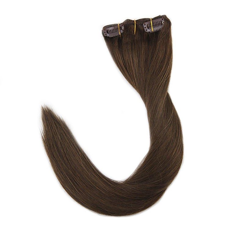 Wholesale Remy Clip Hair Extension Virgin Ombre Clip In Extensions Human Hair Dark Brown