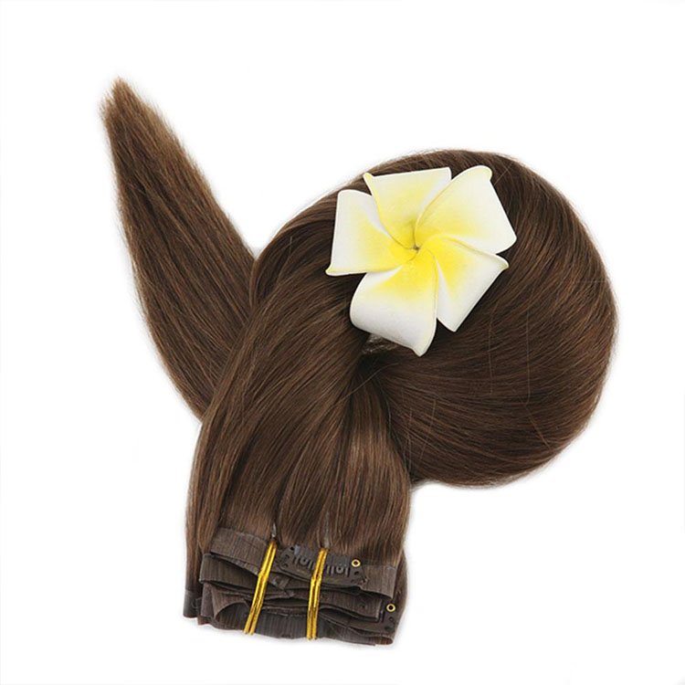 Wholesale Remy Clip Hair Extension Virgin Ombre Clip In Extensions Human Hair Dark Brown