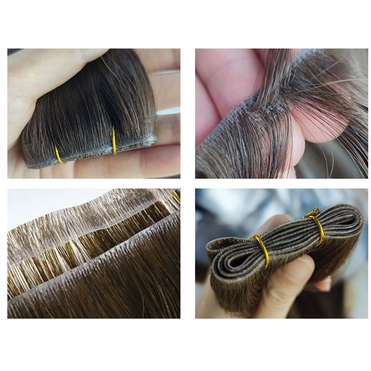 XUCHANG HARMONY 0.8x4cm 2.5g Cuticle Aligned Virgin Remy Seamless Injection Tapein Hair Invisible Tape In Human Hair Extensions