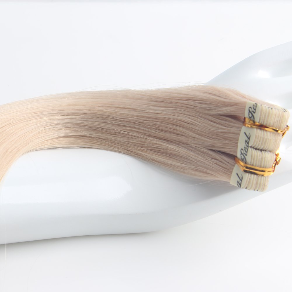 Strong Adhesive Tape Double Drawn Invisible Skin Weft 100 Remy Russian Blonde Mini PU Tape ins Human Hair Extensions