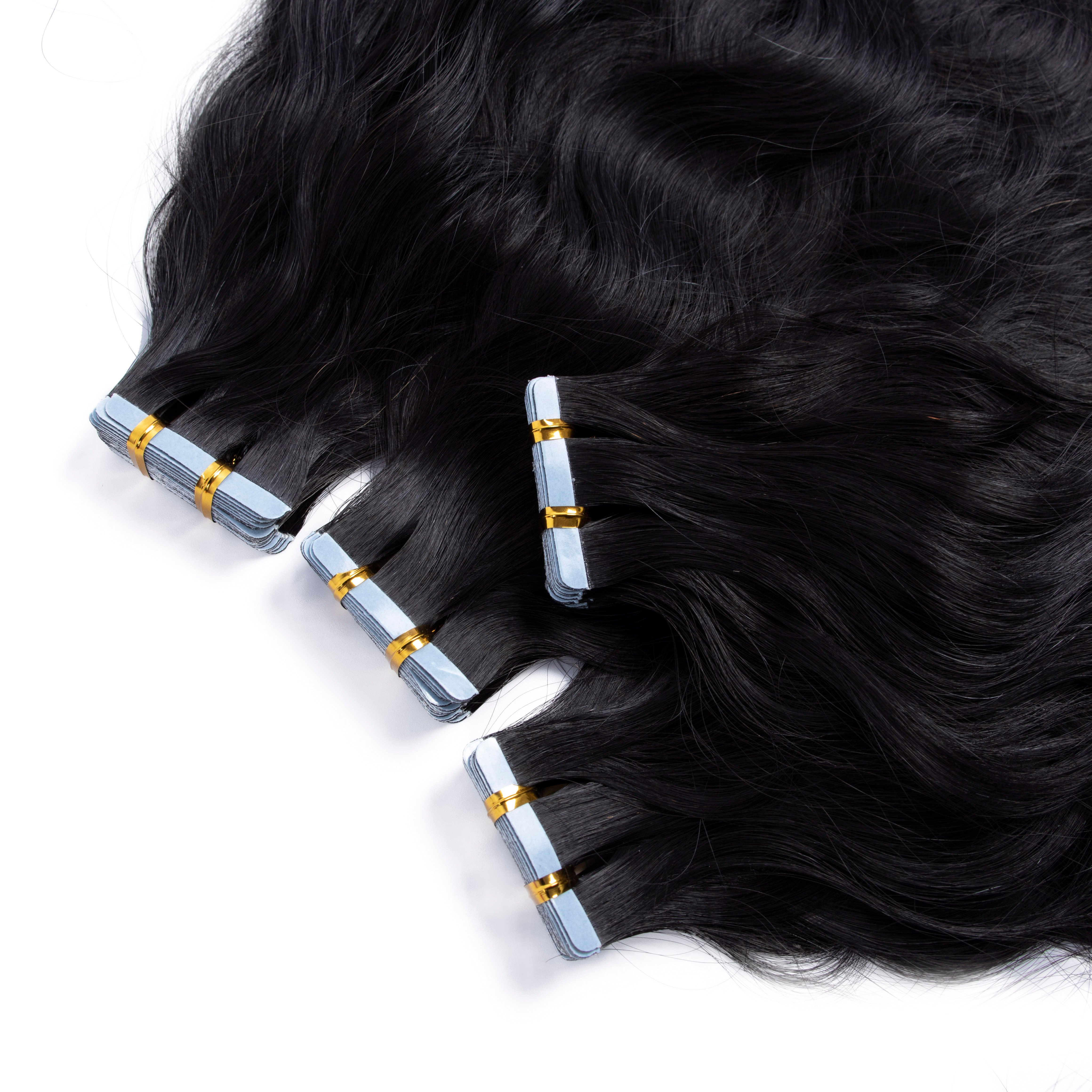 Wholesale 100% Human Virgin Hair Vendor No Shedding Natural Wave Tape in Extensions For Black Women