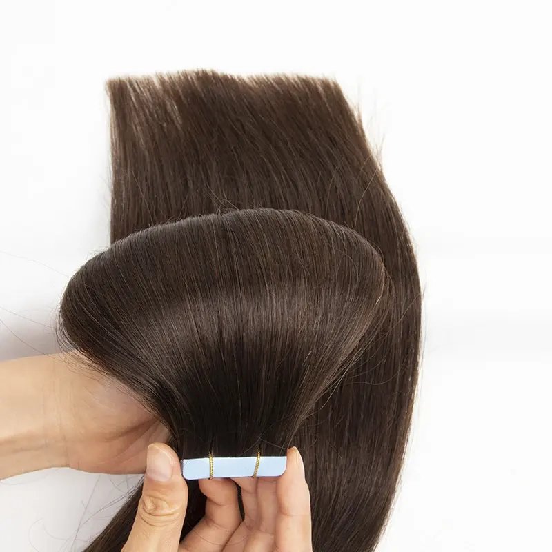 Invisible Tape in Hair Human Extension Natural Remy Tape in European 18 to 22 Seamless Skin Weft Real Human Hair Extension