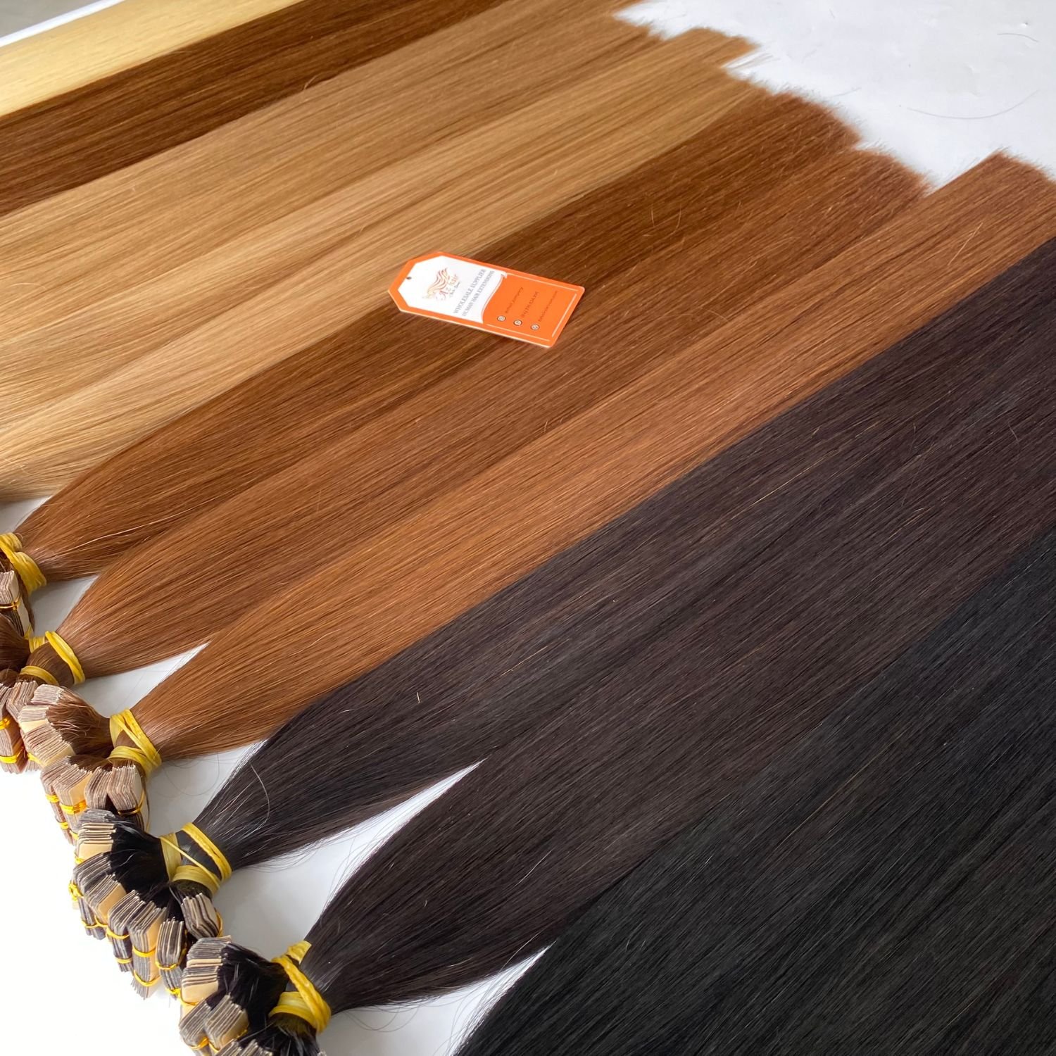 Hot Selling Tape In Human Hair Extensions Virgin Full Cuticle 12A Grade Full Thick End Factory Price